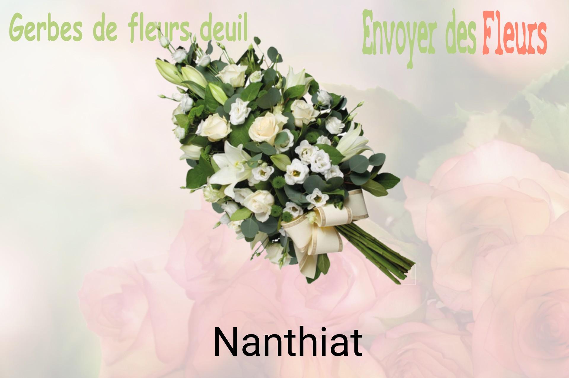 Gerbe de fleurs de deuil livrée à Nanthiat